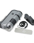 Carson Handmicroscoop MP-250 MicroFlip 100-200x met Smartphone Adapter