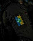 Patch Ukrainian Flag Witch Coat of Arms ( 80x50mm ) Vertical