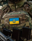 Patch the flag of Ukraine with the coat of arms in relief PVC