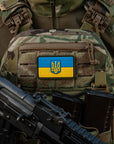 Patch the flag of Ukraine with the coat of arms in relief PVC