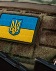 Patch the flag of Ukraine with the coat of arms in relief PVC
