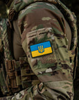 Patch the flag of Ukraine with the coat of arms in relief PVC