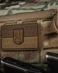 Patch the flag of Ukraine with the coat of arms in relief PVC