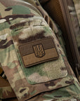 Patch the flag of Ukraine with the coat of arms in relief PVC