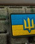 Patch the flag of Ukraine with the trident of the Armed Forces of Ukraine PVC