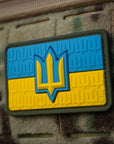 Patch the flag of Ukraine with the trident of the Armed Forces of Ukraine PVC