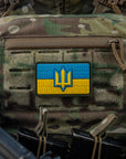 Patch the flag of Ukraine with the trident of the Armed Forces of Ukraine PVC