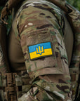 Patch the flag of Ukraine with the trident of the Armed Forces of Ukraine PVC