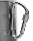 Thermo mug with carabiner