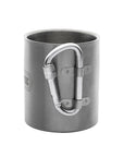 Thermo mug with carabiner
