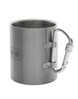Thermo mug with carabiner