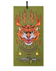 Microfiber Towel 150x75cm Tiger Stripes