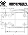 Vortex Enclosed Solar Mico Red Dot Defender-CCW 3 MOA Tan