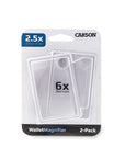 Carson Zakloep WM-01 2,5x Creditcard-formaat Loep met 6x Spot Lens