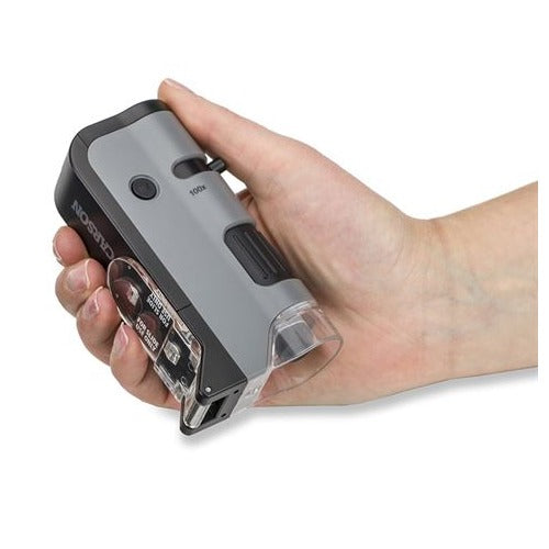 Carson Handmicroscoop MP-250 MicroFlip 100-200x met Smartphone Adapter