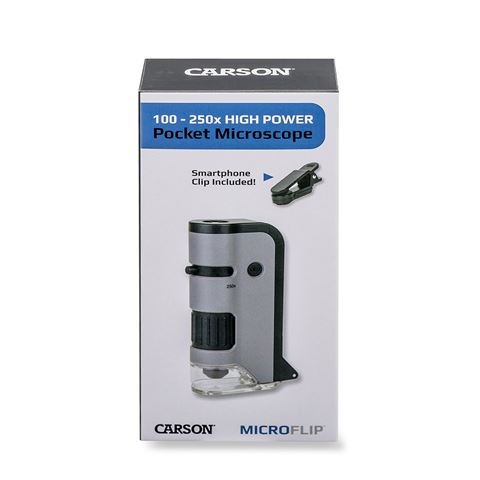 Carson Handmicroscoop MP-250 MicroFlip 100-200x met Smartphone Adapter