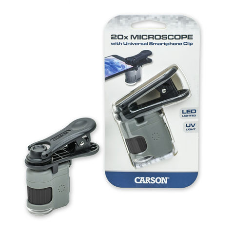 Carson Zakmicroscoop MM-380 MicroMini 20x met Smartphone Adapter