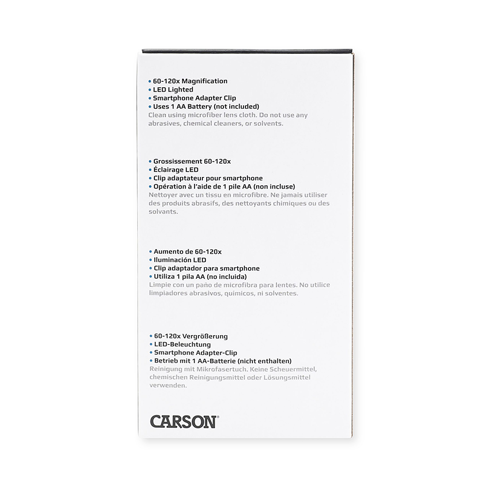 Carson Handmicroscoop MM-350 MicroBrite Plus 60-120x met Smartphone Adapter