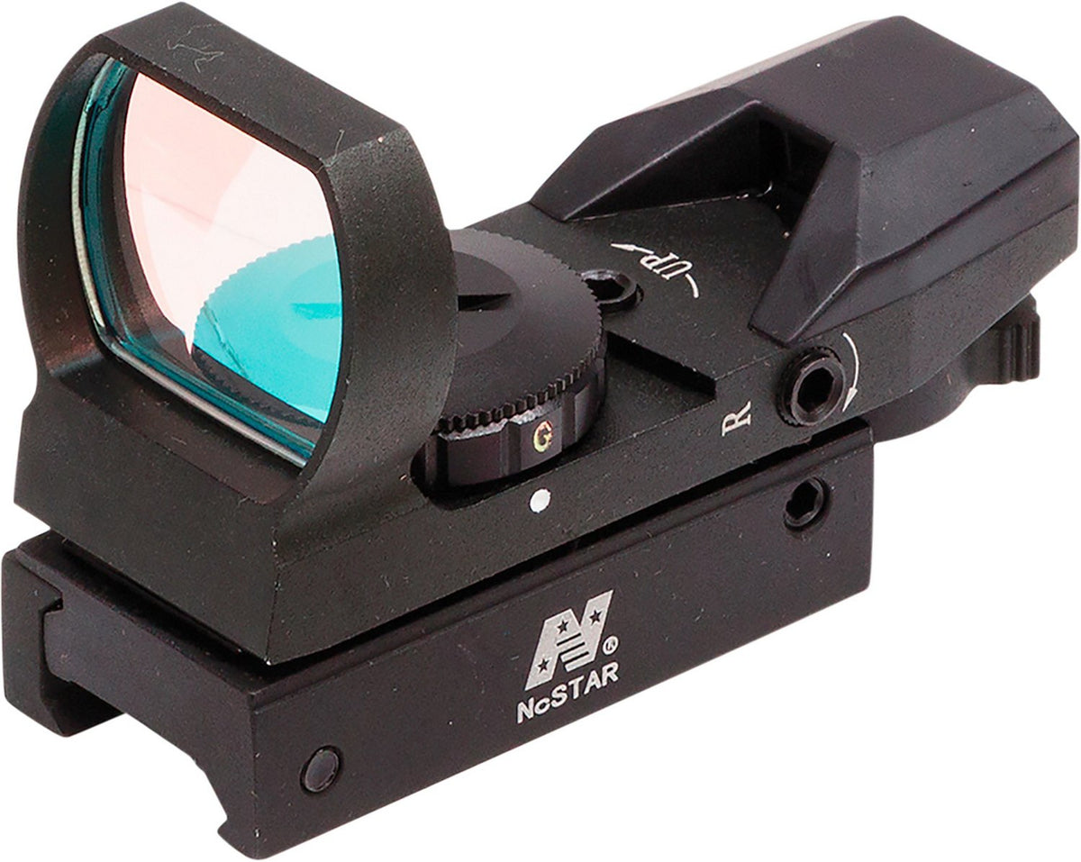 NC Star RD Reflex Sight 1x24, 4 Reticles, 3 MOA Red/Green Dot, Weaver, Alu