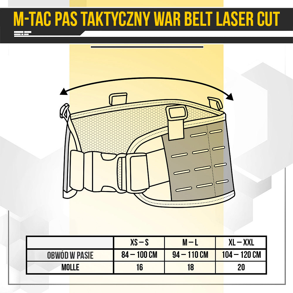 M-Tac War Belt Laser cut