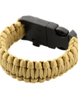 Paracord Bracelet With Sspark Cutter, Compass and Whistle