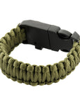M-Tac paracord bracelet with spark cutter, compass and whistle