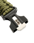 M-Tac paracord bracelet with spark cutter, compass and whistle