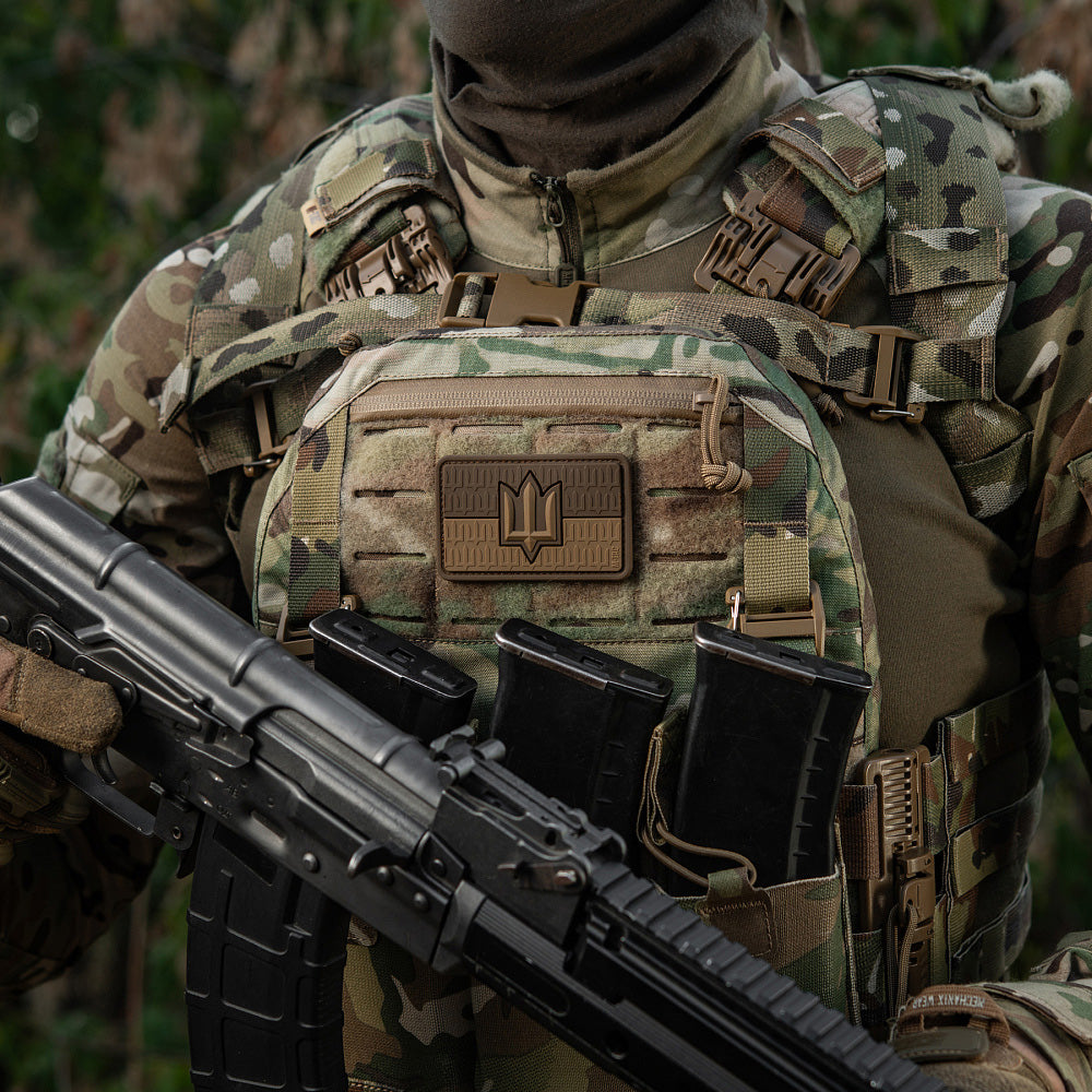Patch the flag of Ukraine with the trident of the Armed Forces of Ukraine PVC