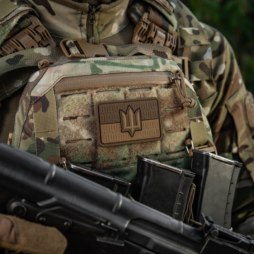Patch the flag of Ukraine with the trident of the Armed Forces of Ukraine PVC