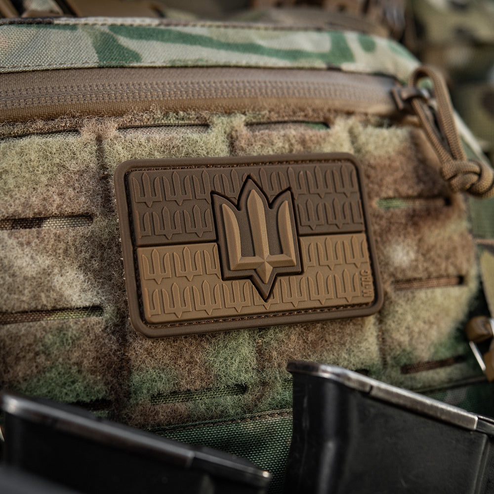 Patch the flag of Ukraine with the trident of the Armed Forces of Ukraine PVC