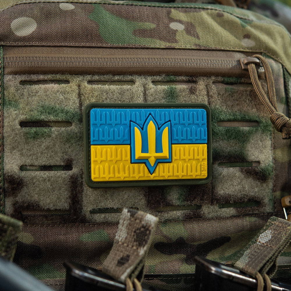 Patch the flag of Ukraine with the trident of the Armed Forces of Ukraine PVC