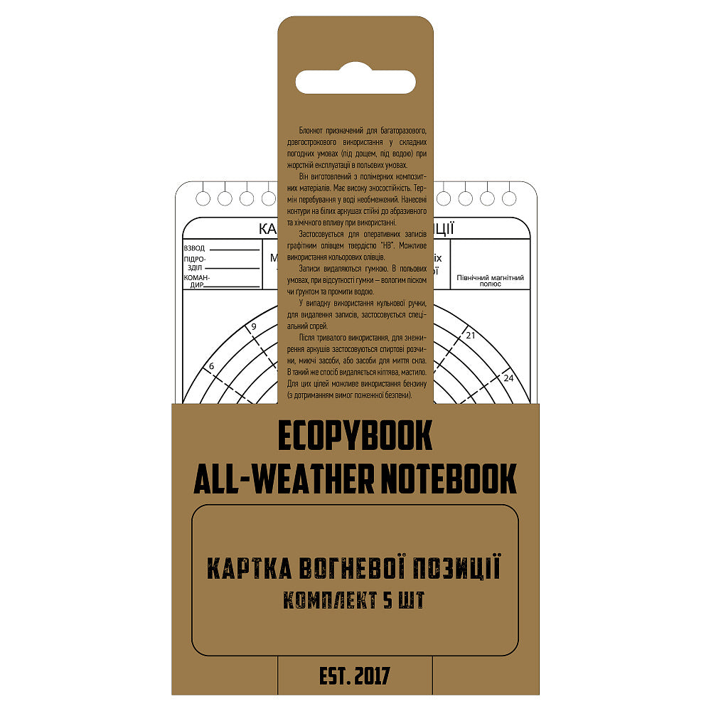 Ecopybook Tactical card firing position NATO (5 pcs.)