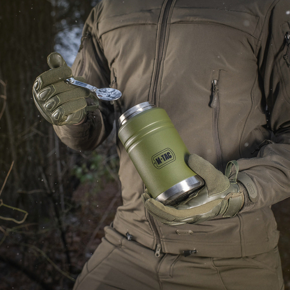 Stainless 750 ml Thermos with folding spoon