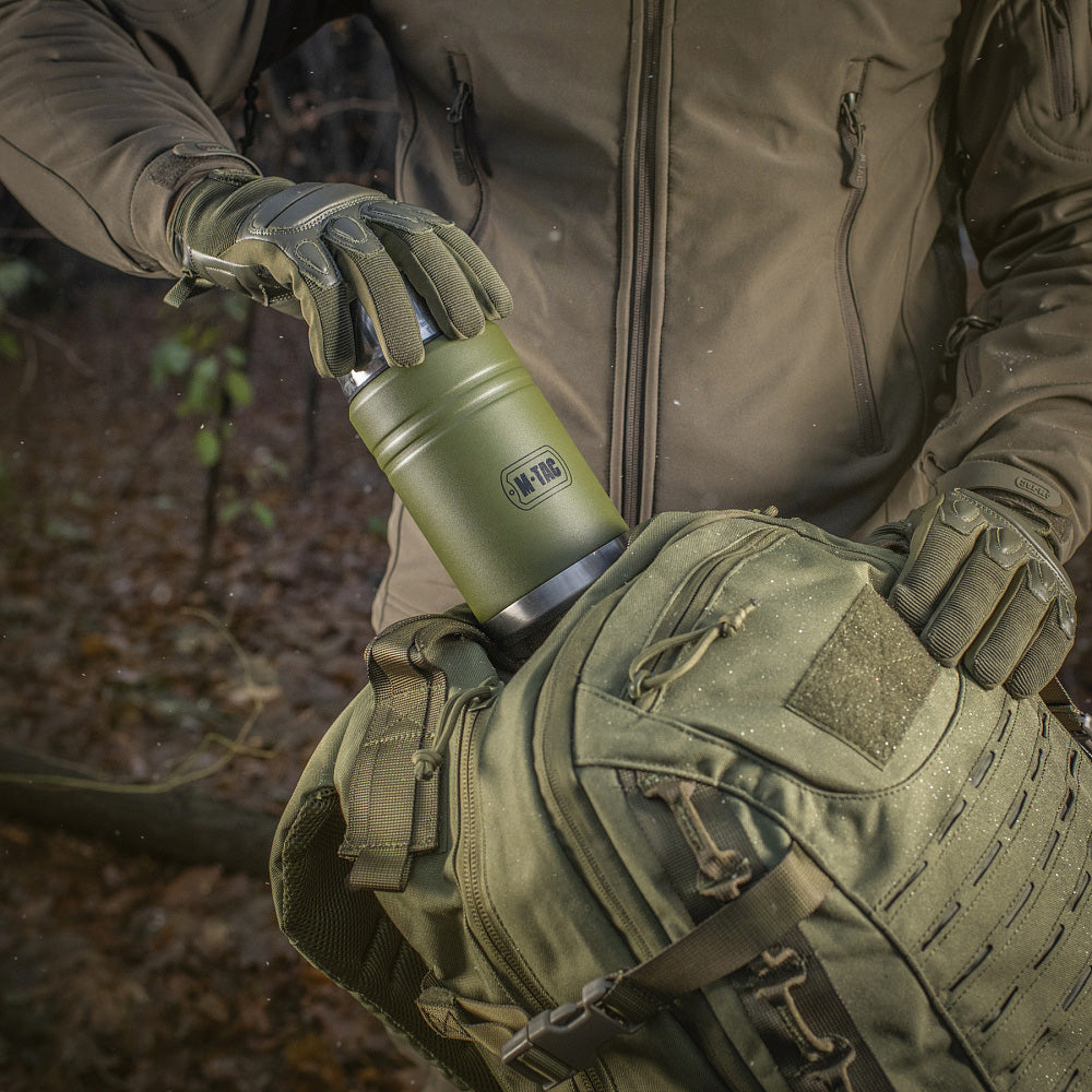 Stainless 750 ml Thermos with folding spoon