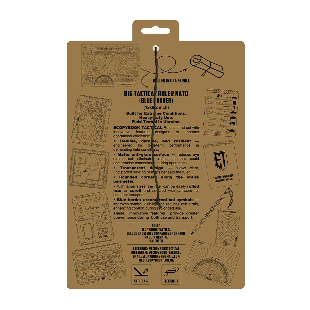 Ecopybook Big Tactical Ruler NATO Blue