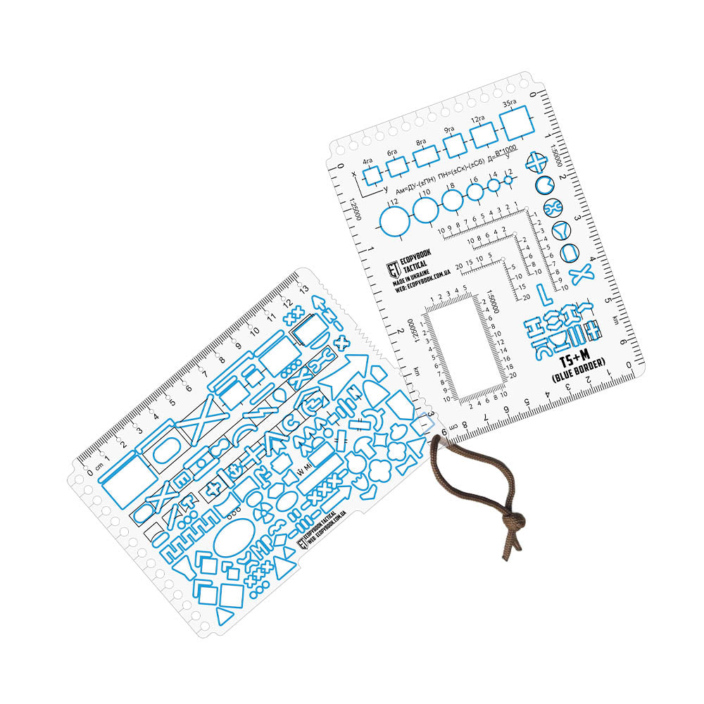 Ecopybook Tactical set of rulers TS+M NATO (Blue Border)