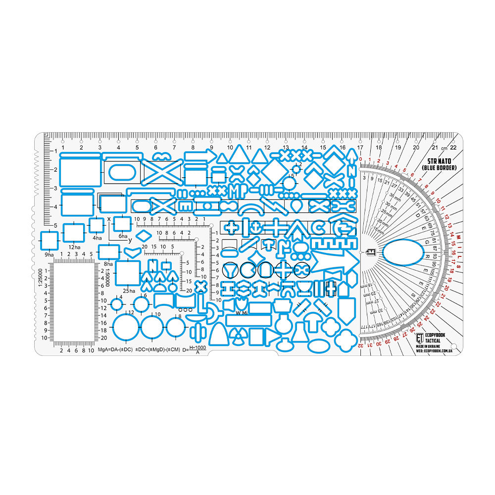 Small Tactical Ruler NATO (Blue)