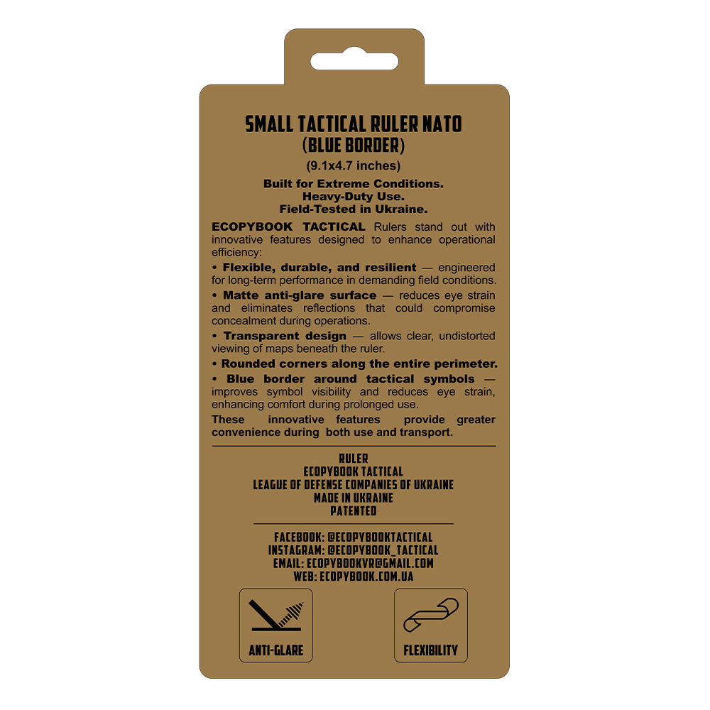 Small Tactical Ruler NATO (Blue)