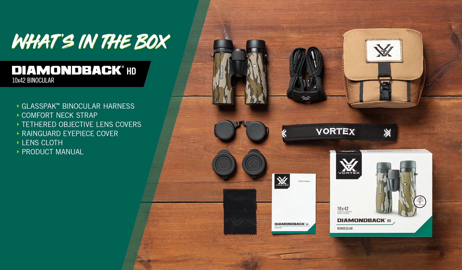 Vortex Diamondback HD 10x42 Verrekijker Mossy Oak Bottomland