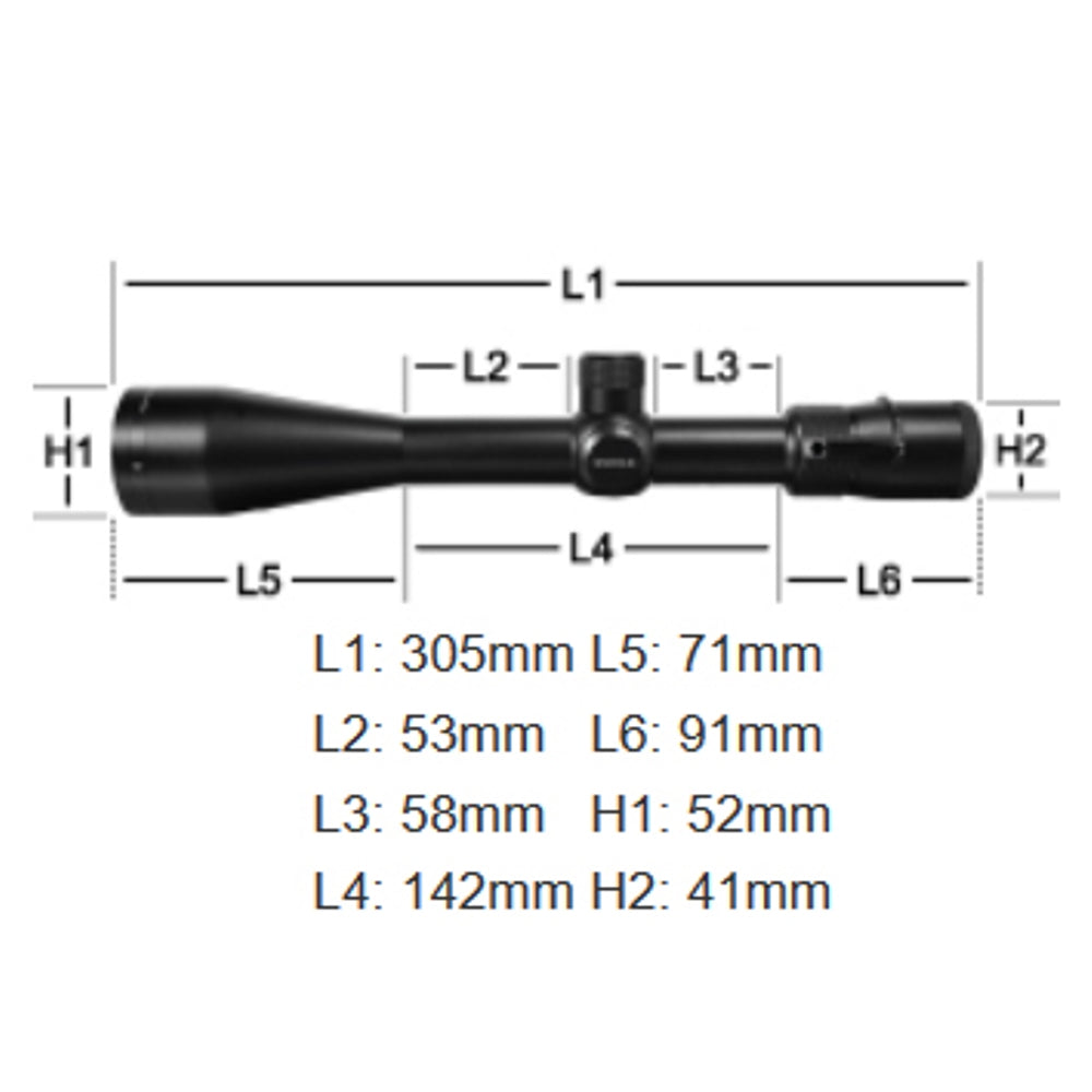 Vortex Viper 6.5-20x50 PA Richtkijker, Mil Dot Dradenkruis (MOA Turrets)