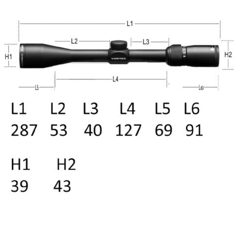 Vortex Crossfire II 4-12x44 Richtkijker, V-Plex Dradenkruis (MOA)