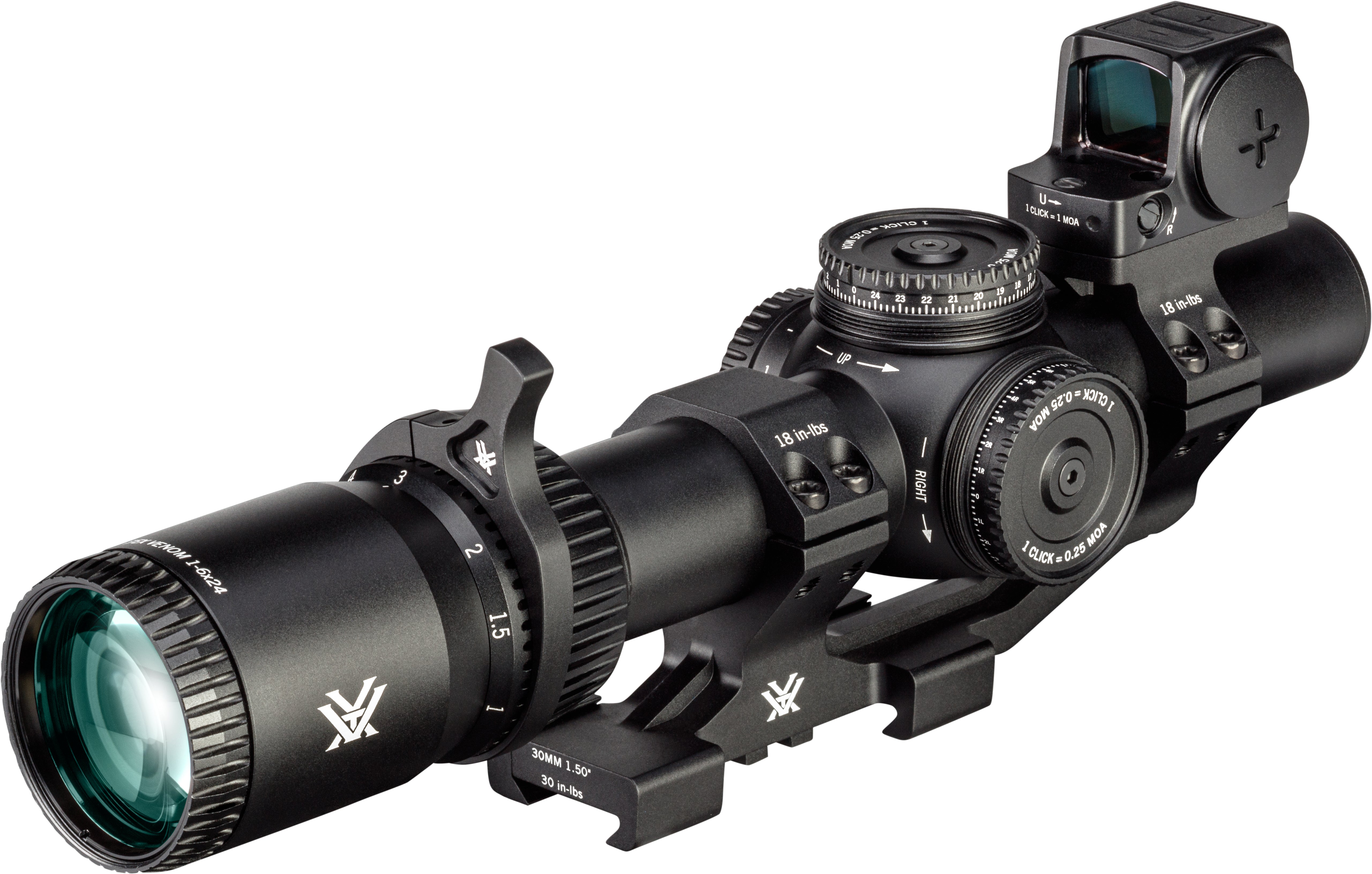 Vortex Richtkijker Venom 1-6x24 Bundel met Red Dot en Sport Mount