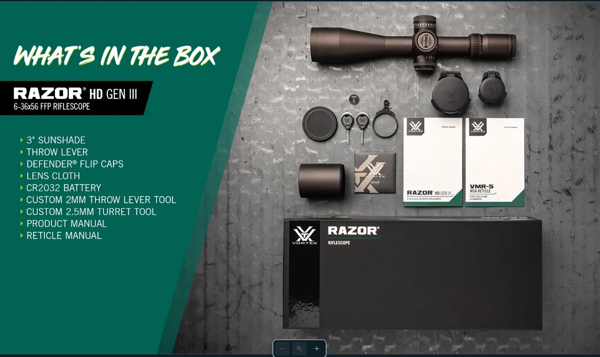 Vortex Richtkijker Razor HD GEN III 6-36x56 FFP, VMR-5 MOA
