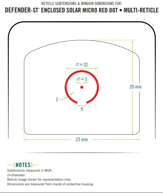 Vortex Enclosed Solar Micro Red Dot Defender-ST 3 MOA Tan