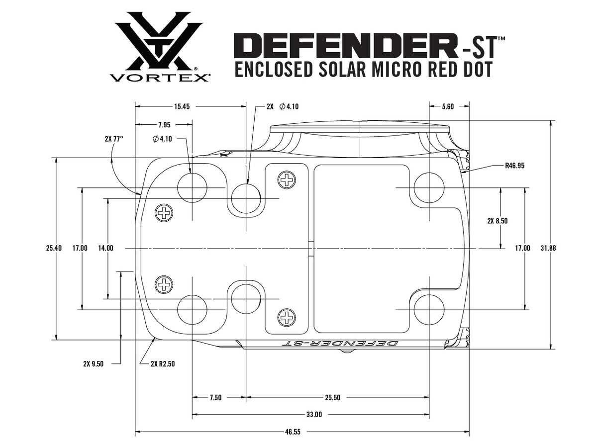 Vortex Enclosed Solar Mico Red Dot Defender-CCW 3 MOA Tan
