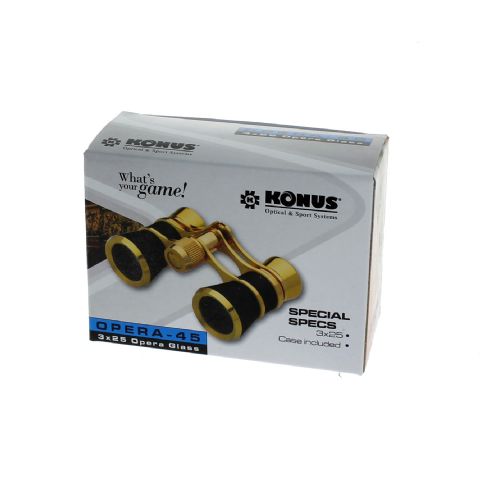 Konus Toneelkijker Opera-45 3x25 Zwart/Goud