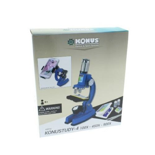 Konus Microscoop Konustudy-4 150x-450x-900x met Smartphone Adapter