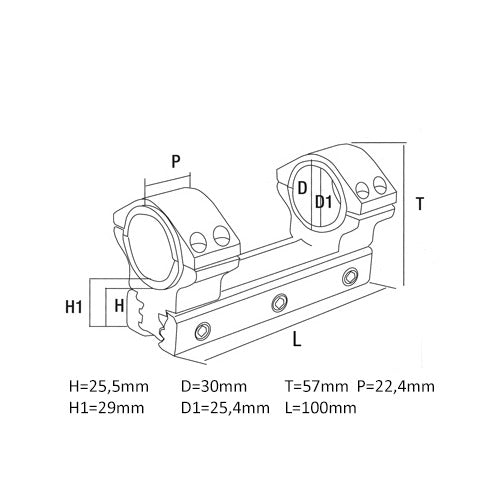 Konus Universele Montering voor 30-25,4 mm