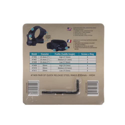 Konus Quick Release Montageringen 30 mm Hoog