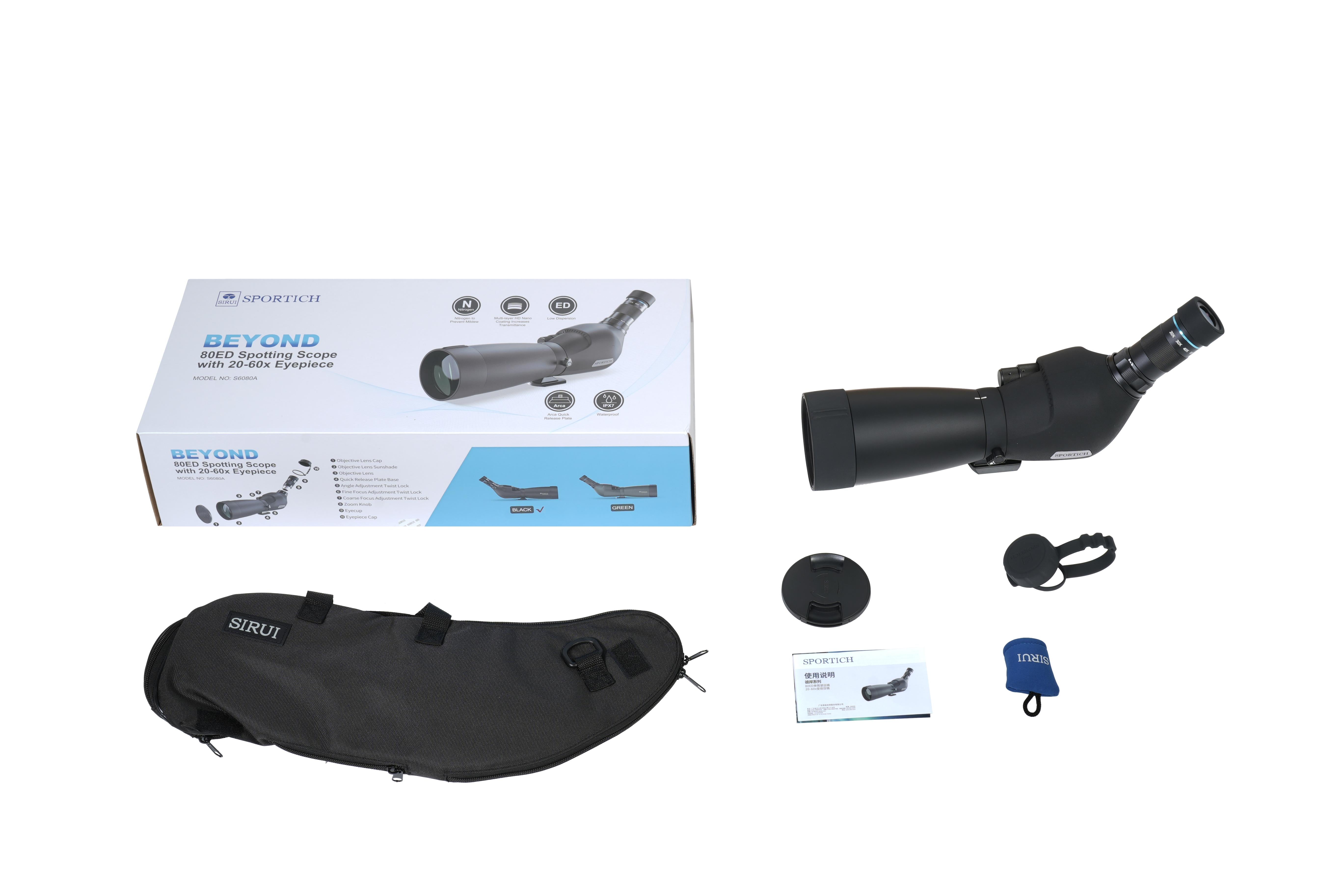 Sirui Sportich S6080A-BK Spotting Scope 20-60x80